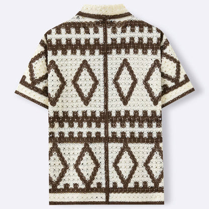 Mocha Crochet Shirt