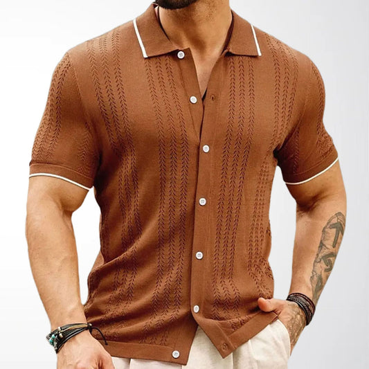 Luxe Caramel Polo Tee