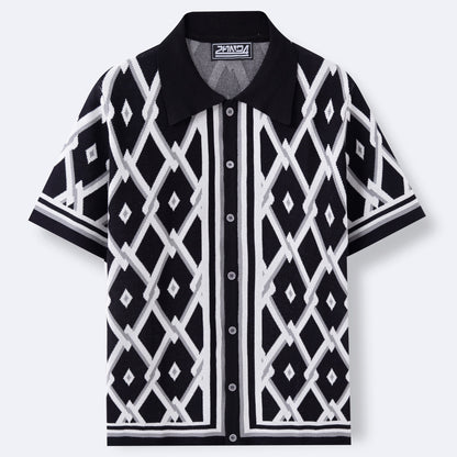 Luxe Jacquard Polo Tee