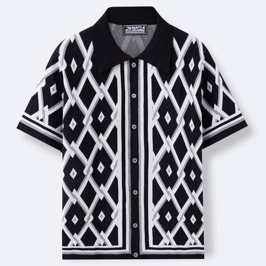 Luxe Jacquard Polo Tee