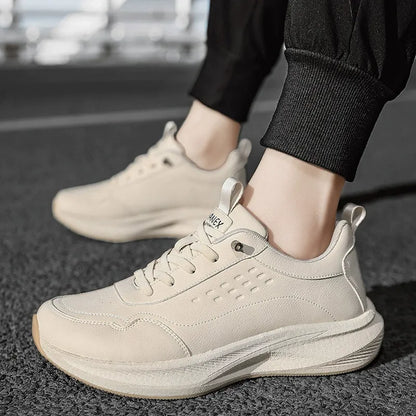 Wide Tox Box Comfy Leather Orthopedic Sneakers - Bellkmart