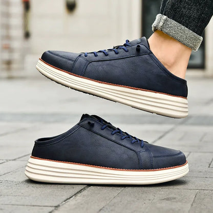 Men's fleece-lined outdoor slip-on shoes