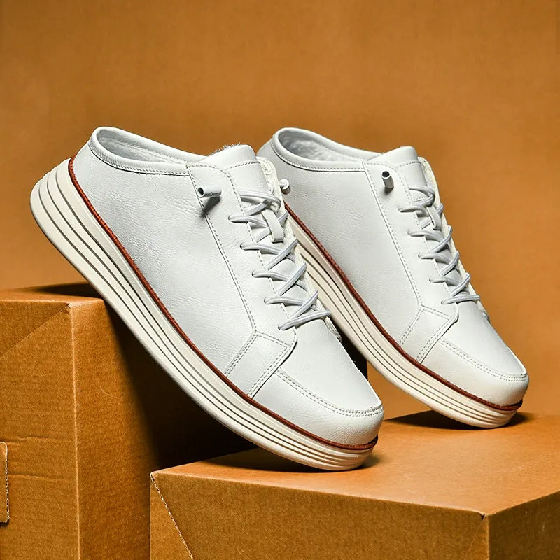 Men's fleece-lined outdoor slip-on shoes