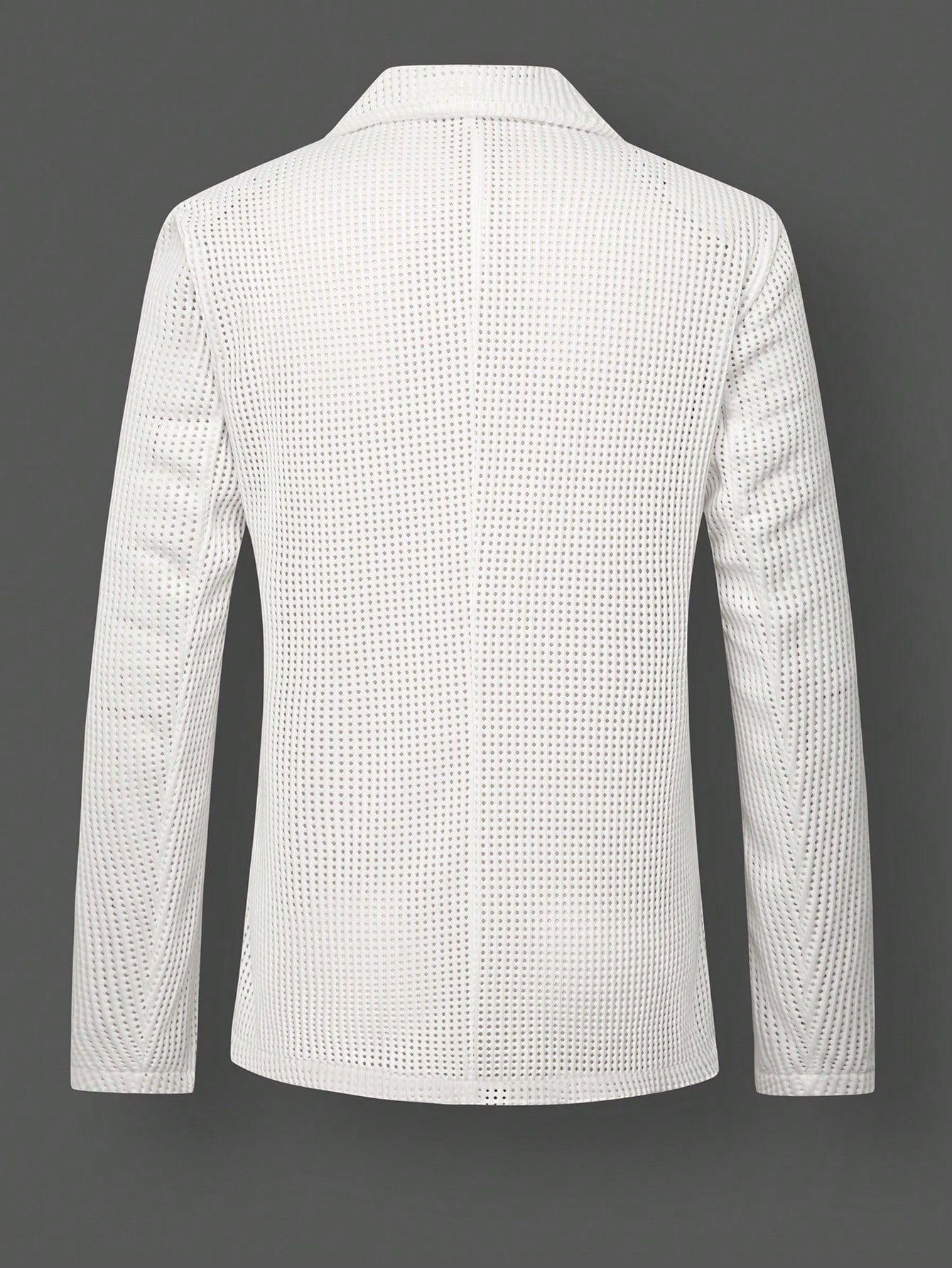 Men's Hollow Mesh Casual Blazer Lightweight Open Weave Suit Jacket - Bellkmart