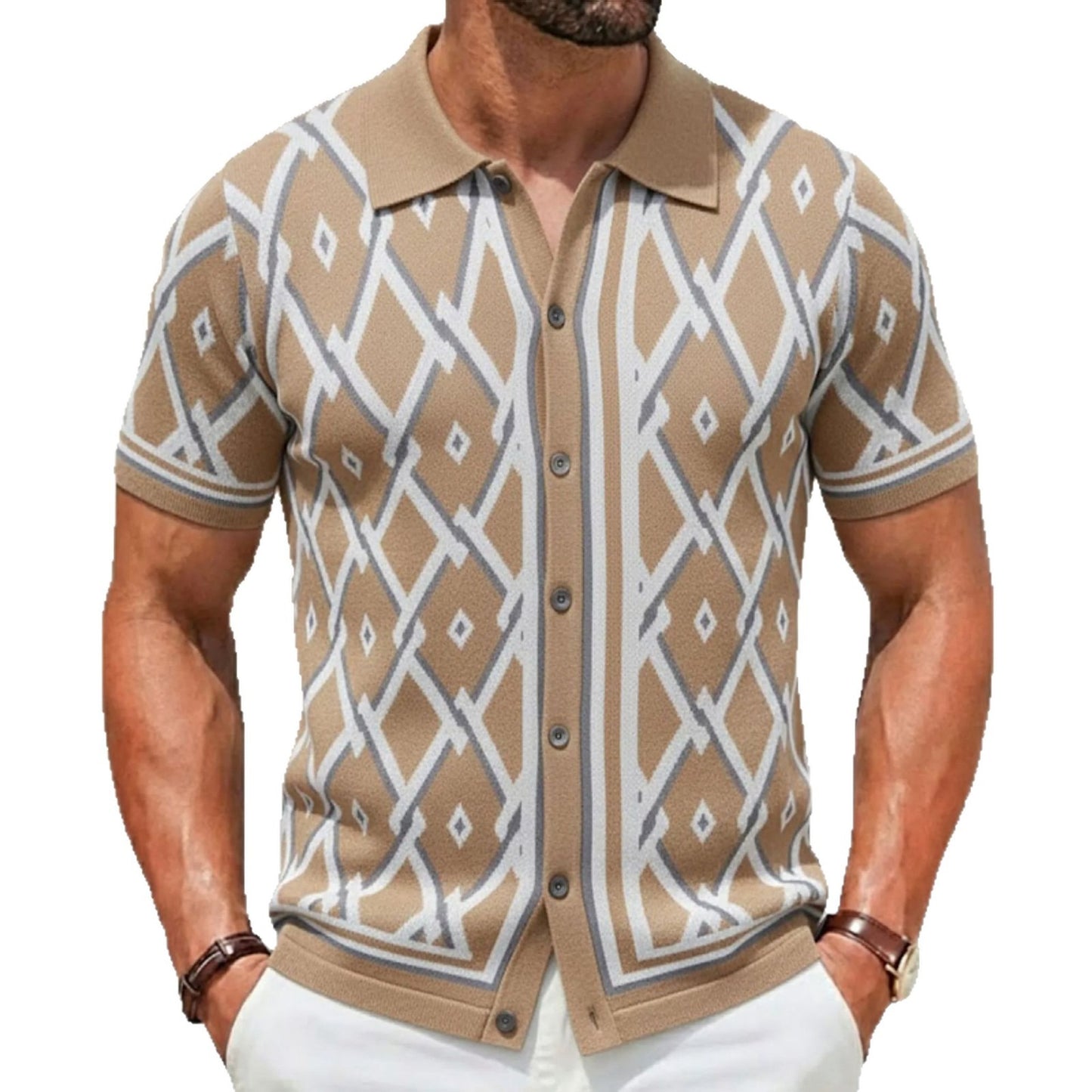 Luxe Jacquard Polo Tee