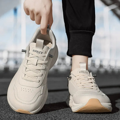 Wide Tox Box Comfy Leather Orthopedic Sneakers - Bellkmart