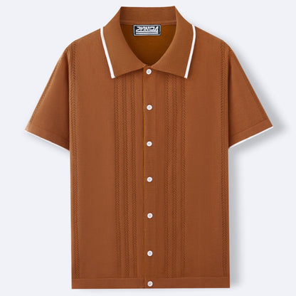 Luxe Caramel Polo Tee