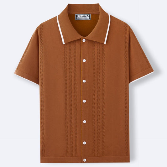 Luxe Caramel Polo Tee