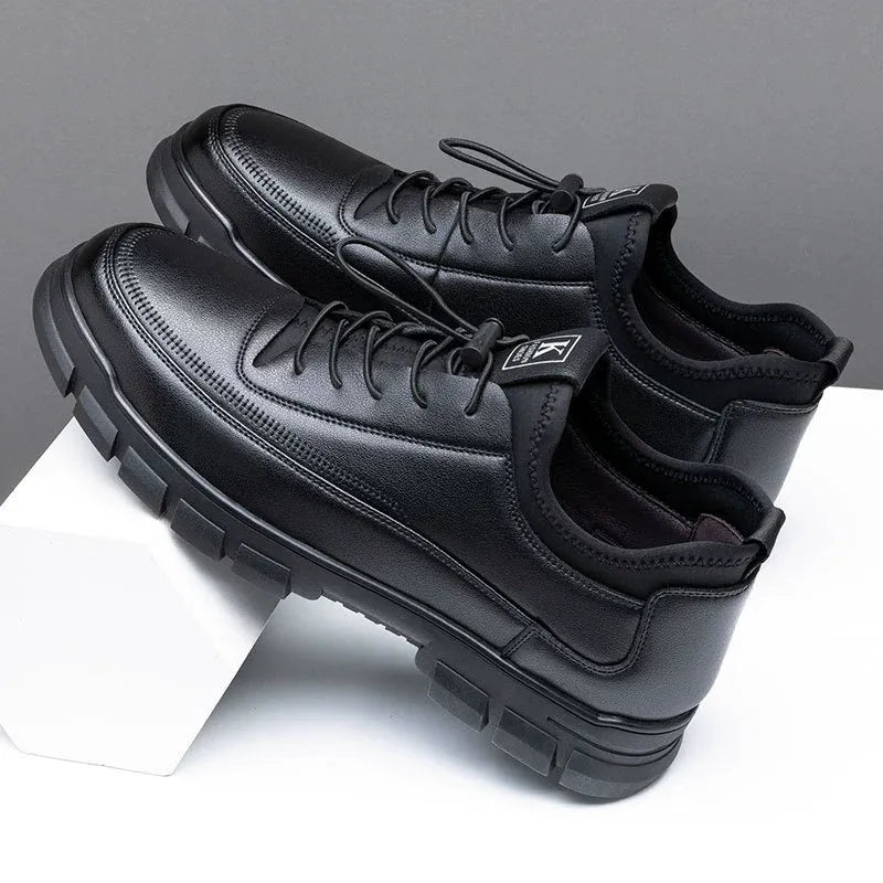 Leather slip-on comfort orthopedic sneakers - Bellkmart