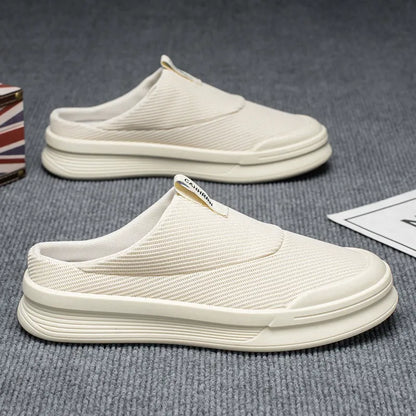 Men's slip-on mesh half-slip shoes - Bellkmart