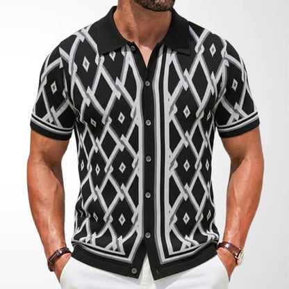 Luxe Jacquard Polo Tee