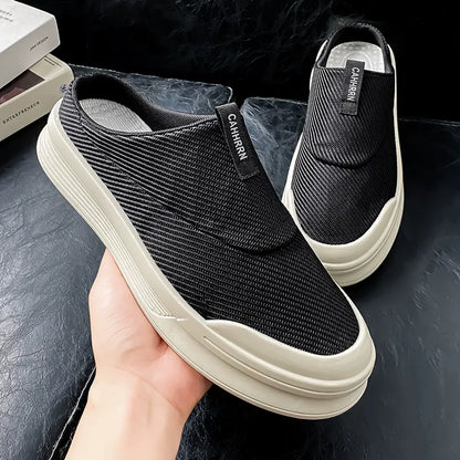 Men's slip-on mesh half-slip shoes - Bellkmart