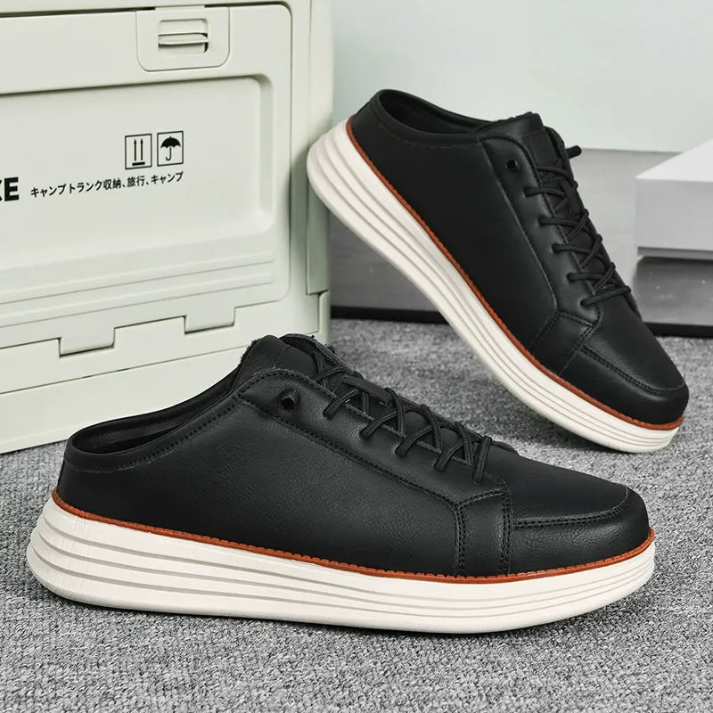 Men's fleece-lined outdoor slip-on shoes