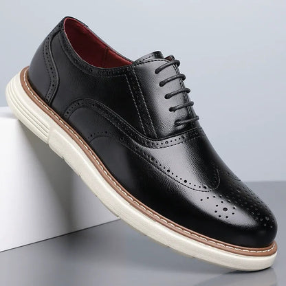 Oxford Leather Comfy Business Orthopedic Shoes - Bellkmart
