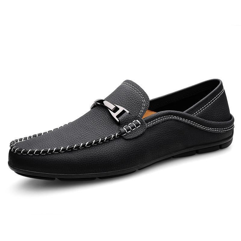 Harrison FlexDrive™ Men’s Leather Driving Loafers – Slip-On Casual Shoes