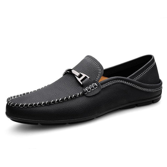 Harrison FlexDrive™ Men’s Leather Driving Loafers – Slip-On Casual Shoes