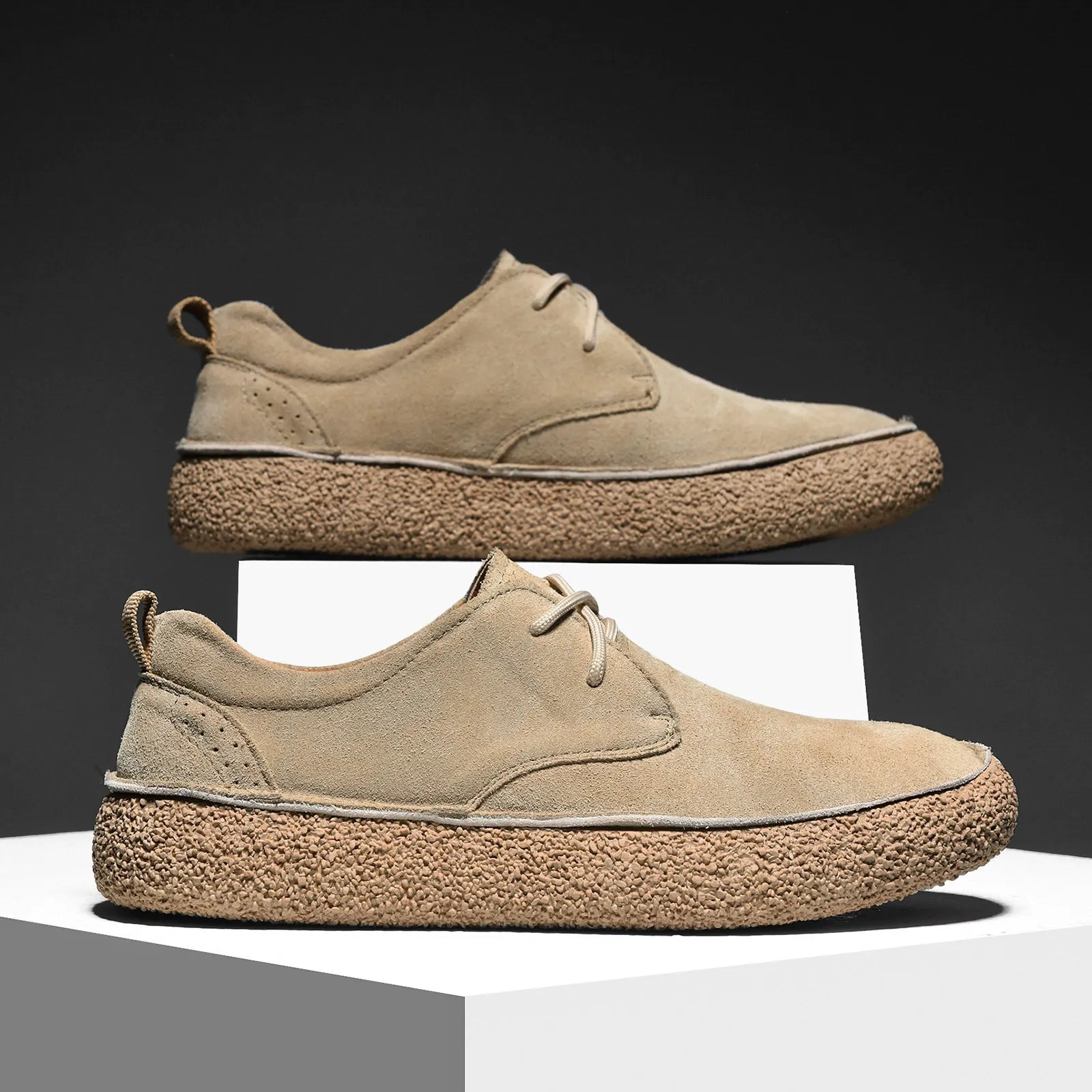 Suede Retro Chunky Casual Shoes - Bellkmart