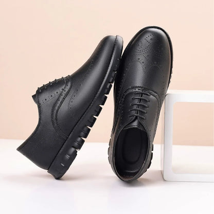 Retro hollow-soled work and casual Oxford leather shoes - Bellkmart