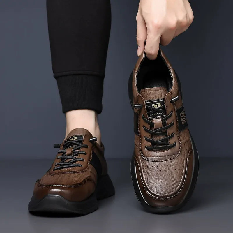 Slip On Comfy Leather Orthopedic Sneakers - Bellkmart