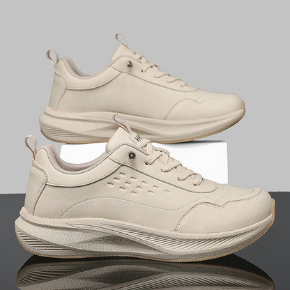 Wide Tox Box Comfy Leather Orthopedic Sneakers - Bellkmart