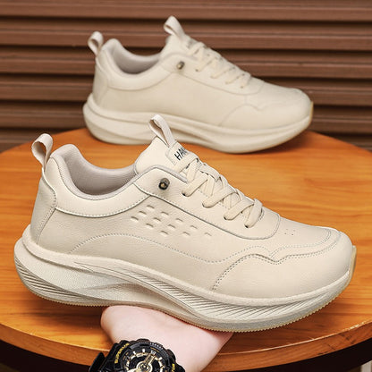 Wide Tox Box Comfy Leather Orthopedic Sneakers - Bellkmart