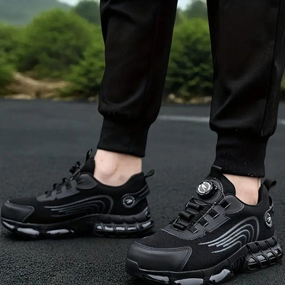 Breathable Work Shoes with Adjustable Buckle Straps - Bellkmart