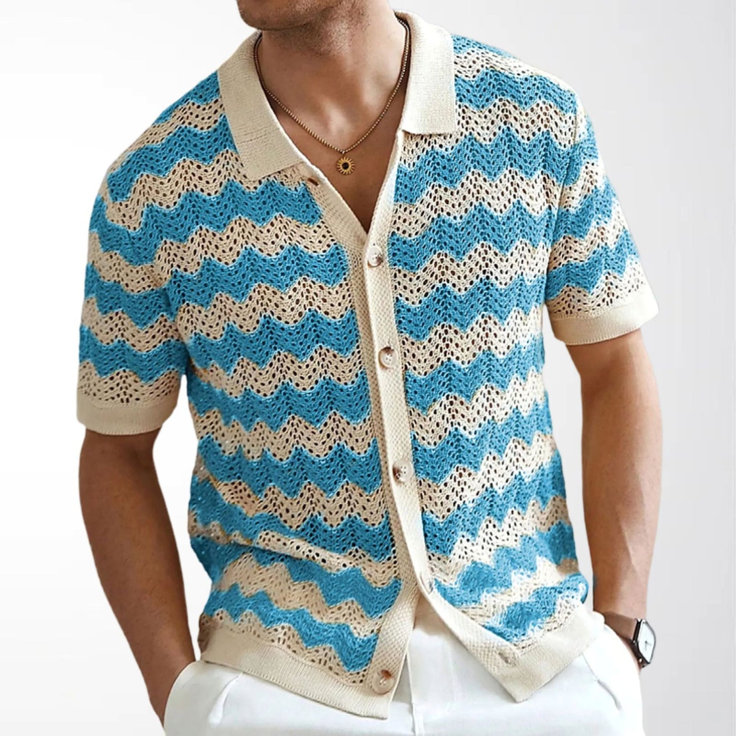 Summer Stripe Polo Tee