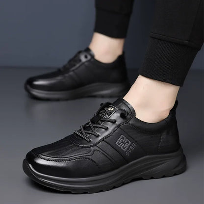 Slip On Comfy Leather Orthopedic Sneakers - Bellkmart