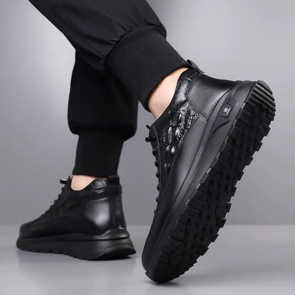 Men's Slip-On Crocodile Leather Sneakers - Bellkmart