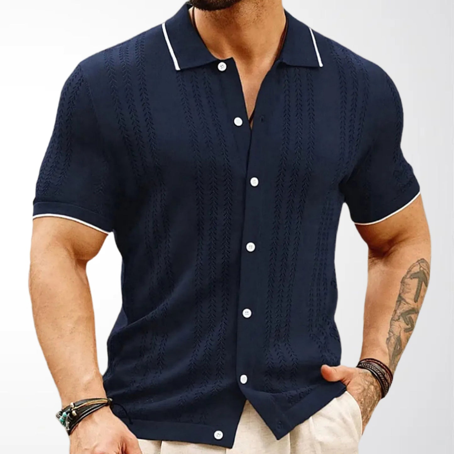Luxe Caramel Polo Tee