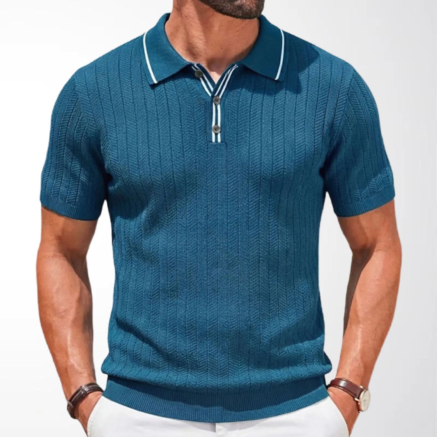 Coastal Knit Polo Tee