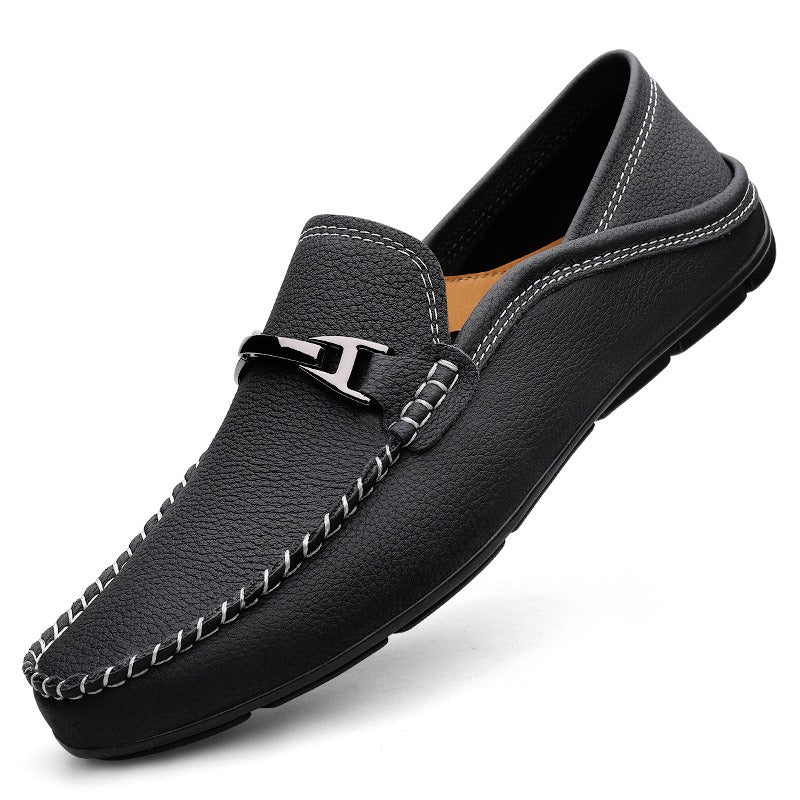 Harrison FlexDrive™ Men’s Leather Driving Loafers – Slip-On Casual Shoes