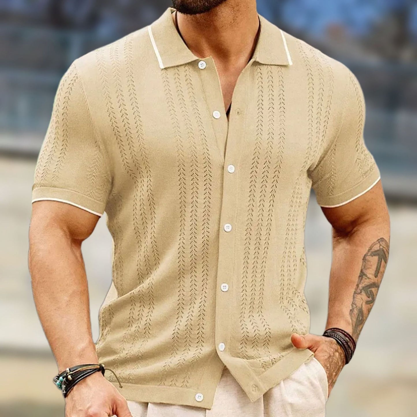 Luxe Caramel Polo Tee