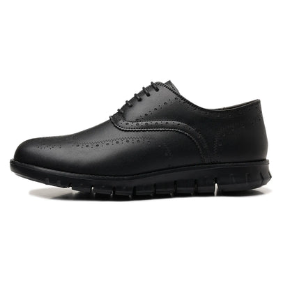 Retro hollow-soled work and casual Oxford leather shoes - Bellkmart