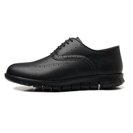 Retro hollow-soled work and casual Oxford leather shoes
