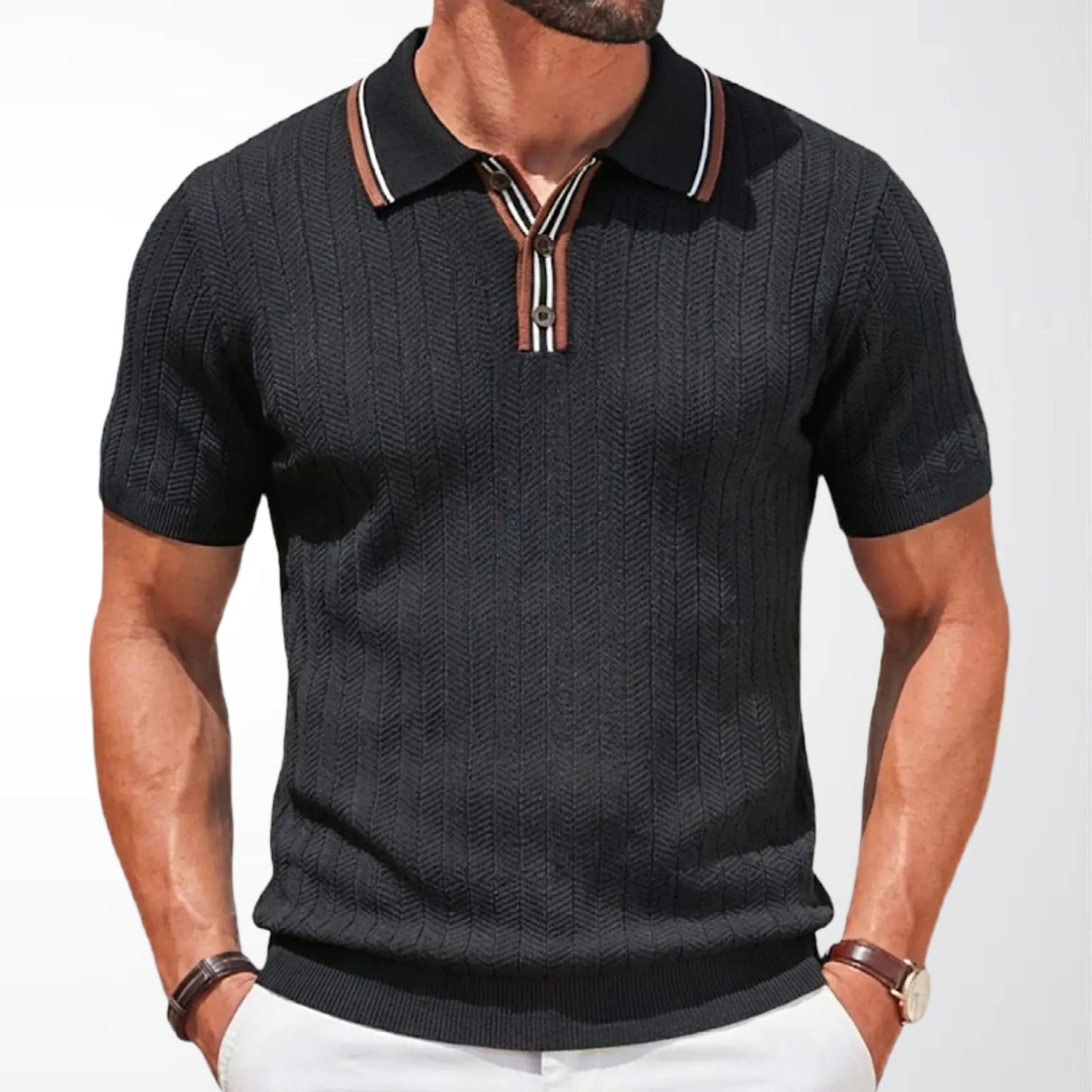 Coastal Knit Polo Tee
