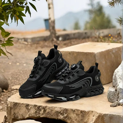 Breathable Work Shoes with Adjustable Buckle Straps - Bellkmart