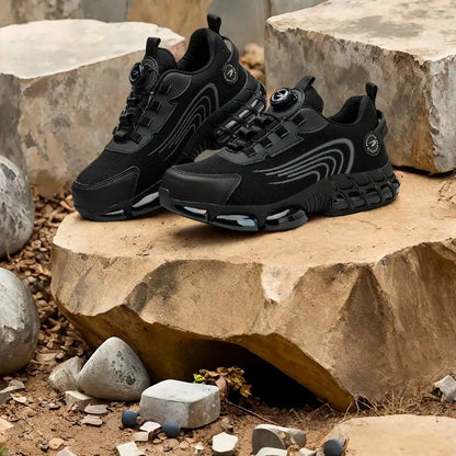 Breathable Work Shoes with Adjustable Buckle Straps - Bellkmart