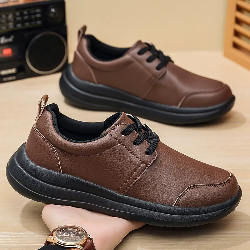 Comfortable orthopedic leather shoes