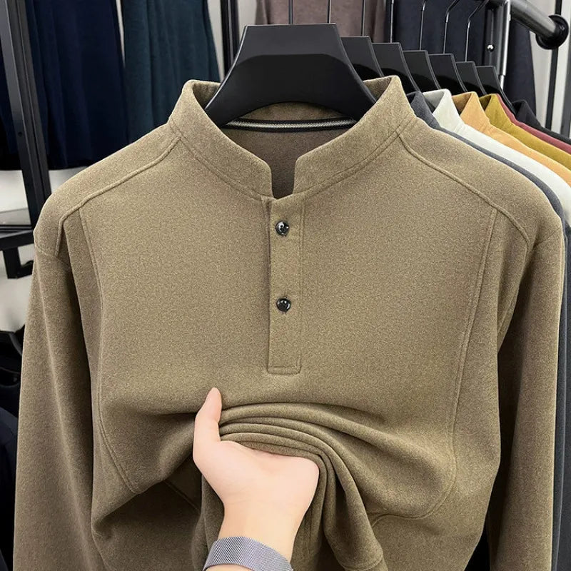 Limited offer - Men's stand collar business casual sweatshirt - Bellkmart