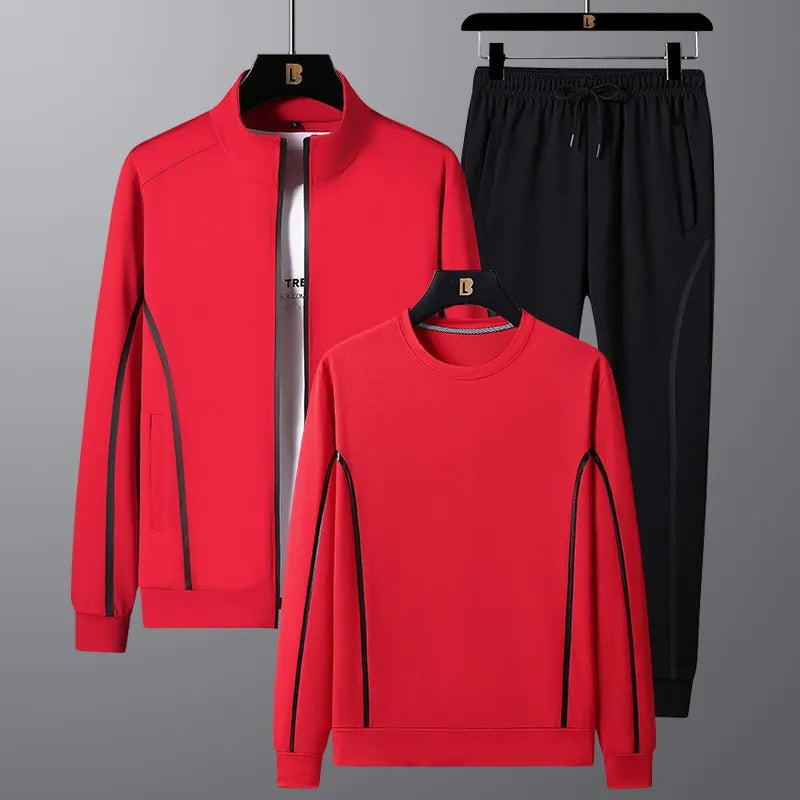 Stylish sportswear set upgraded three-piece set