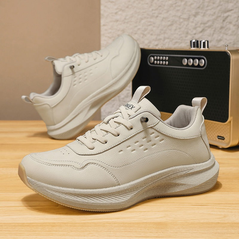 Wide Tox Box Comfy Leather Orthopedic Sneakers - Bellkmart