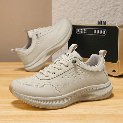 Wide Tox Box Comfy Leather Orthopedic Sneakers - Bellkmart
