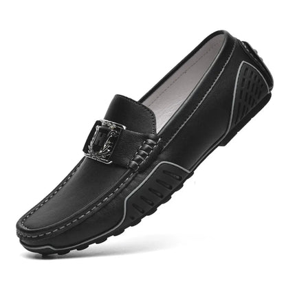 Breathable leather non-slip trendy casual leather shoes - Bellkmart