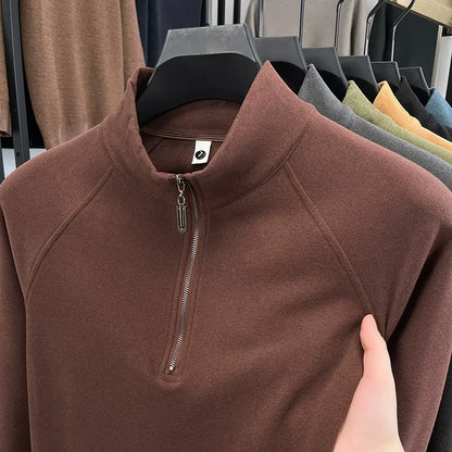 Men's stand collar Thickened sweatshirt - Bellkmart