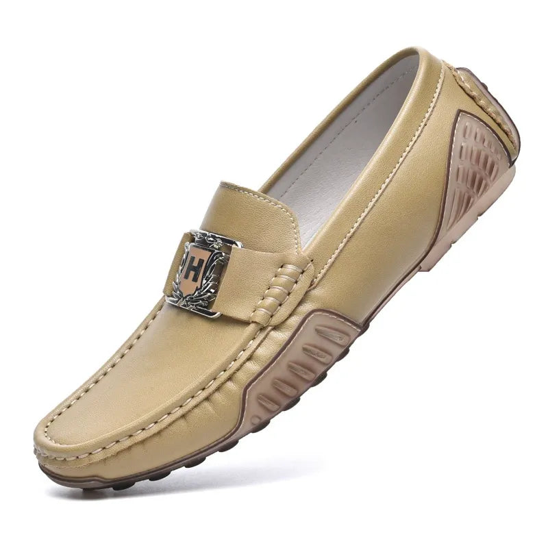 Breathable leather non-slip trendy casual leather shoes - Bellkmart