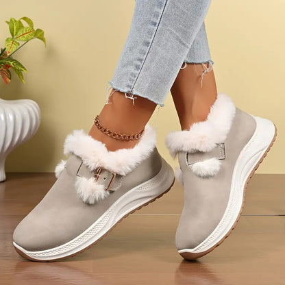 Women's Plush Winter Warm Comfy Snow Boots - Bellkmart