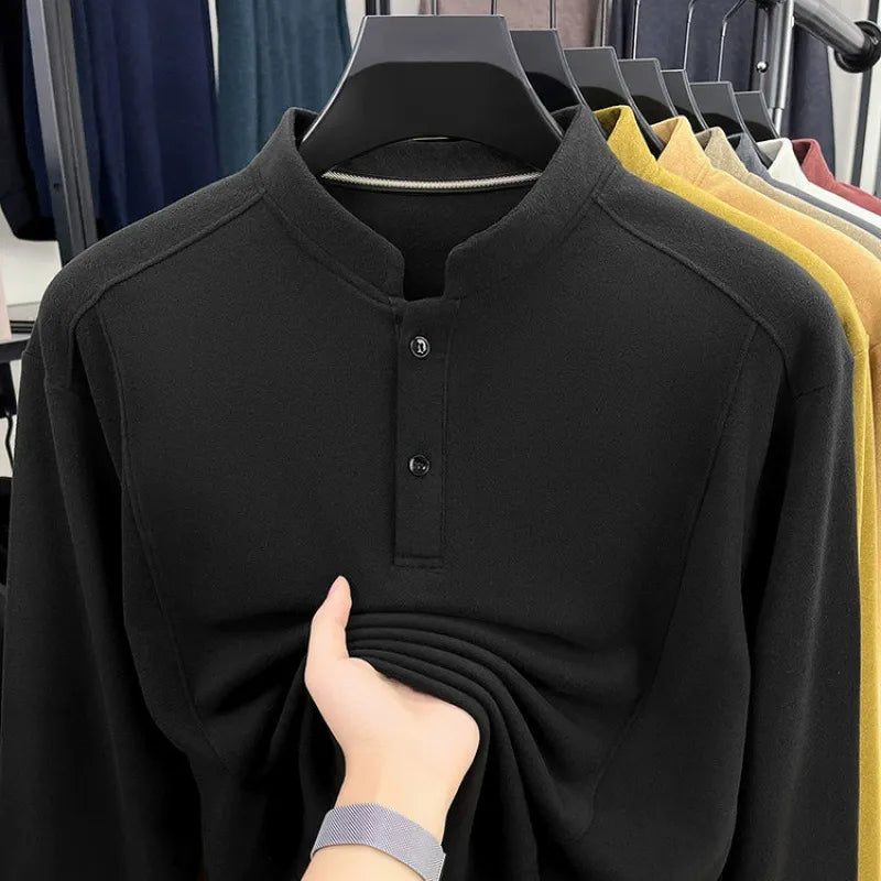 Men's stand collar business casual sweatshirt