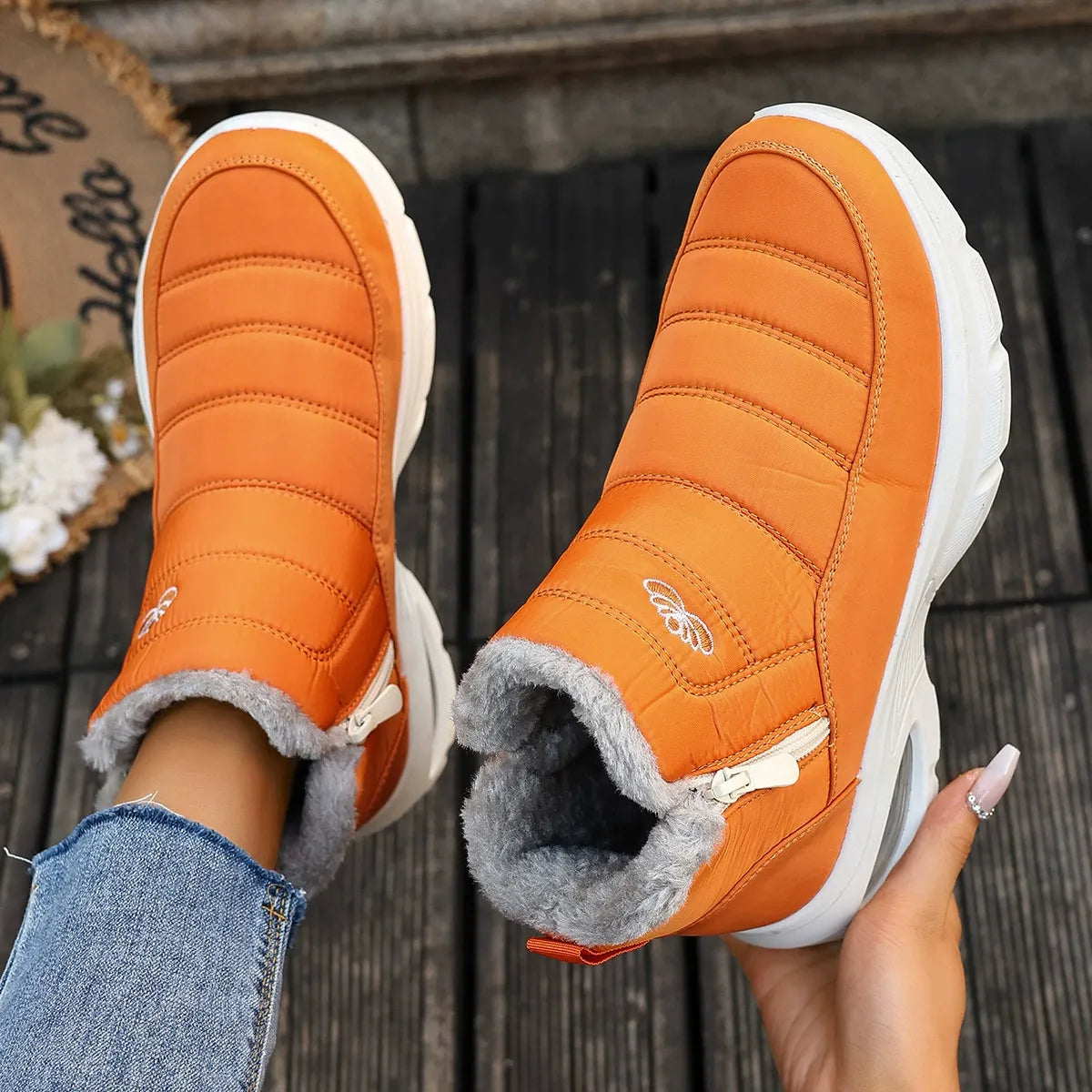 Women's Air Cushion Waterproof Winter Snow Boots