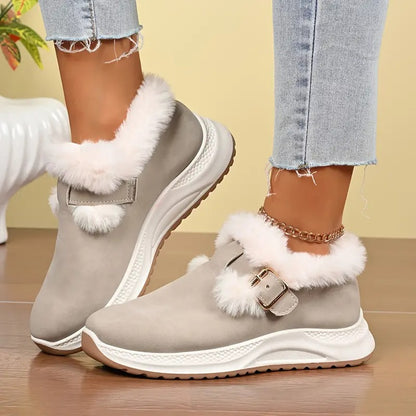 Women's Plush Winter Warm Comfy Snow Boots - Bellkmart